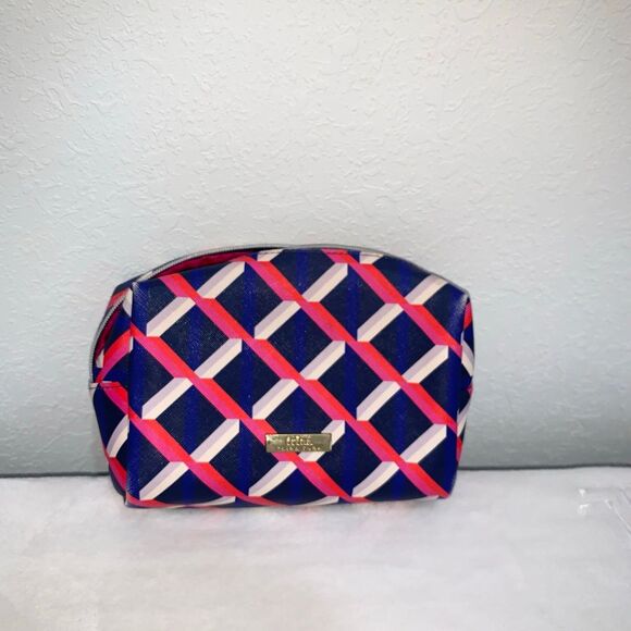 Trina Turk Handbags - Trina Turk pink purple makeup bag cosmetics bag zip close